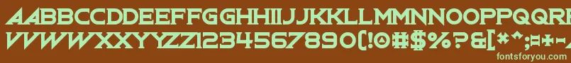 OxenCrossbow Font – Green Fonts on Brown Background