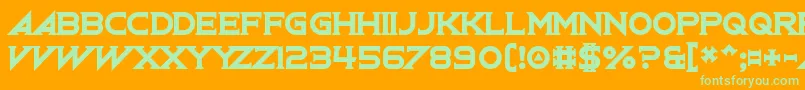 OxenCrossbow Font – Green Fonts on Orange Background