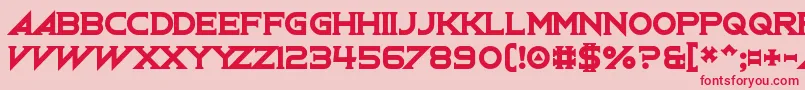 OxenCrossbow Font – Red Fonts on Pink Background