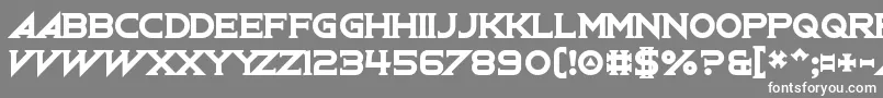 フォントOxenCrossbow – 灰色の背景に白い文字