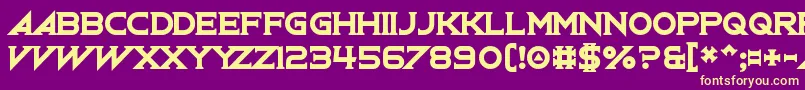 OxenCrossbow Font – Yellow Fonts on Purple Background