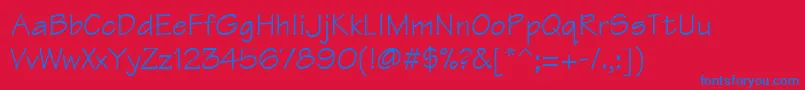 Technicn Font – Blue Fonts on Red Background