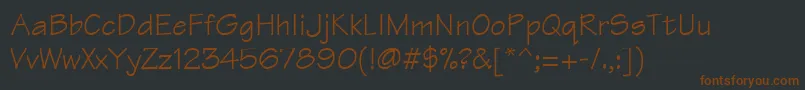 Шрифт Technicn – коричневые шрифты на чёрном фоне