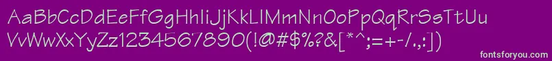 フォントTechnicn – 紫の背景に緑のフォント