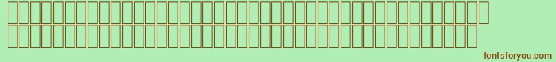 Шрифт FsKofiAhramStripe2 – коричневые шрифты на зелёном фоне