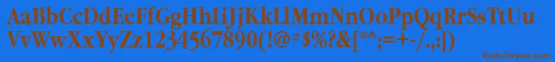 GaramondnarrowcttBold Font – Brown Fonts on Blue Background