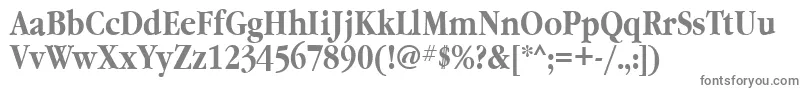 GaramondnarrowcttBold Font – Gray Fonts on White Background
