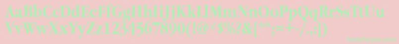 GaramondnarrowcttBold Font – Green Fonts on Pink Background