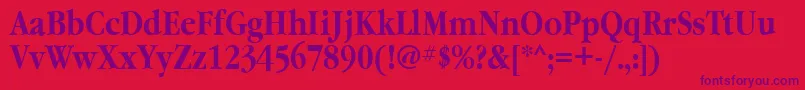 GaramondnarrowcttBold Font – Purple Fonts on Red Background