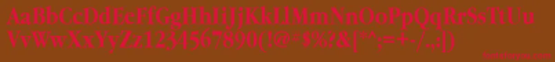 GaramondnarrowcttBold Font – Red Fonts on Brown Background