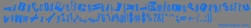 CrazyStyle Font – Blue Fonts on Gray Background