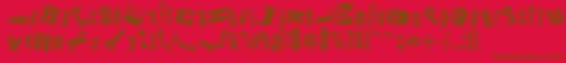 CrazyStyle Font – Brown Fonts on Red Background