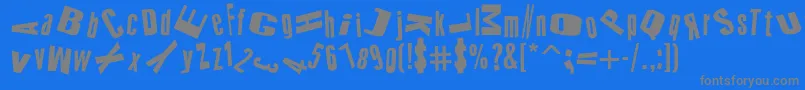 CrazyStyle Font – Gray Fonts on Blue Background