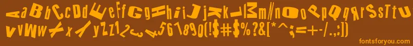 CrazyStyle Font – Orange Fonts on Brown Background
