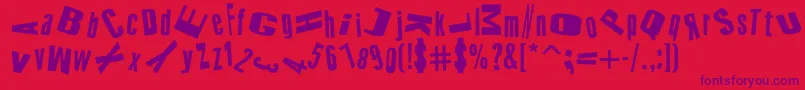 CrazyStyle Font – Purple Fonts on Red Background