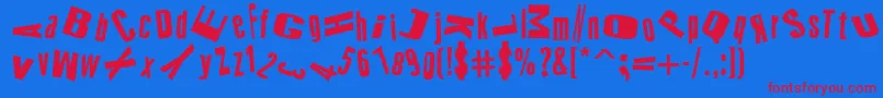 CrazyStyle Font – Red Fonts on Blue Background