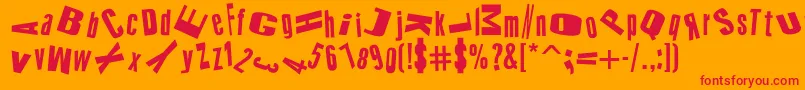 CrazyStyle Font – Red Fonts on Orange Background