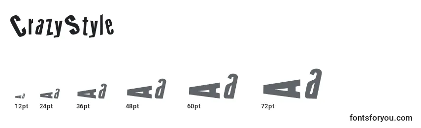 CrazyStyle Font Sizes