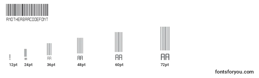 размеры шрифта anotherbarcodefont, anotherbarcodefont размеры