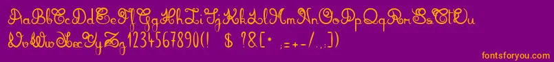 DonovanQuidaw Font – Orange Fonts on Purple Background