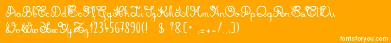 DonovanQuidaw Font – White Fonts on Orange Background