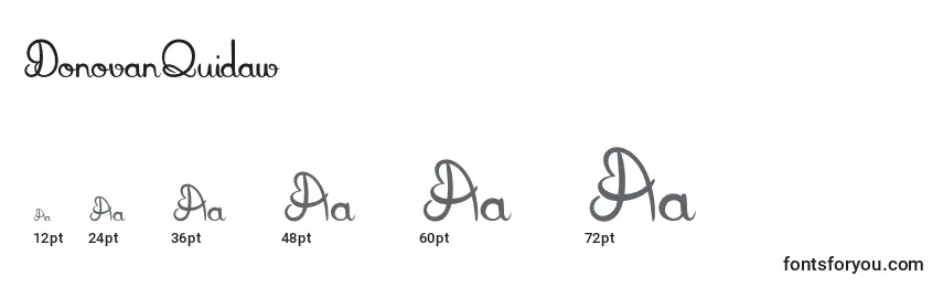 DonovanQuidaw Font Sizes