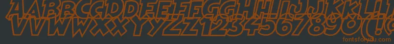 HeroesLegendHollow Font – Brown Fonts on Black Background