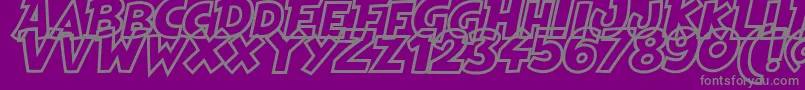 HeroesLegendHollow Font – Gray Fonts on Purple Background