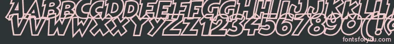 HeroesLegendHollow Font – Pink Fonts on Black Background