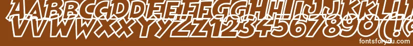 HeroesLegendHollow Font – White Fonts on Brown Background