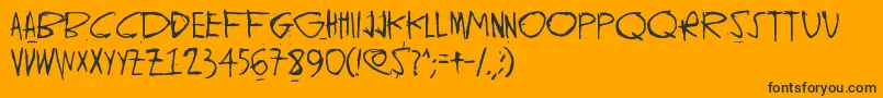 GhundZiliag Font – Black Fonts on Orange Background