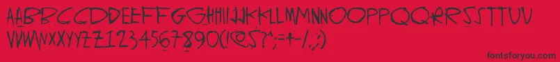 GhundZiliag Font – Black Fonts on Red Background