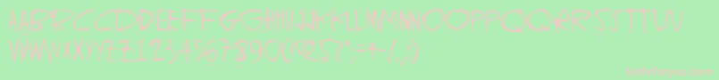 GhundZiliag Font – Pink Fonts on Green Background