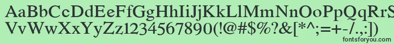 RomandeadfstdDemibold Font – Black Fonts on Green Background