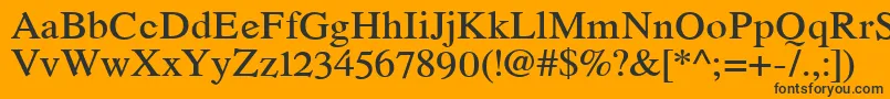 RomandeadfstdDemibold Font – Black Fonts on Orange Background