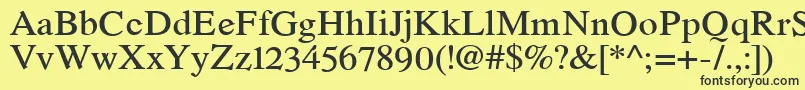 RomandeadfstdDemibold Font – Black Fonts on Yellow Background