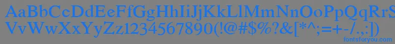 RomandeadfstdDemibold Font – Blue Fonts on Gray Background
