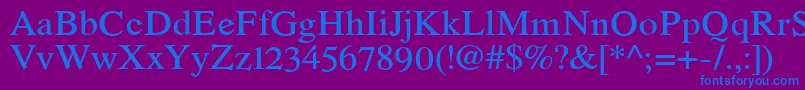 RomandeadfstdDemibold Font – Blue Fonts on Purple Background