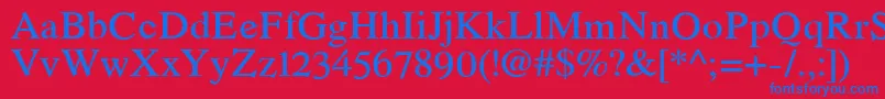 RomandeadfstdDemibold Font – Blue Fonts on Red Background