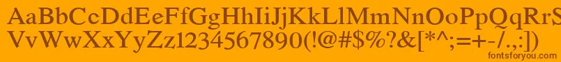 RomandeadfstdDemibold Font – Brown Fonts on Orange Background