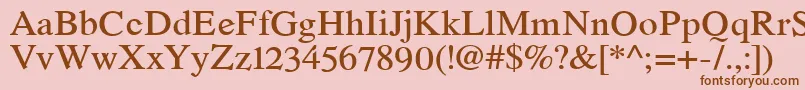 RomandeadfstdDemibold Font – Brown Fonts on Pink Background