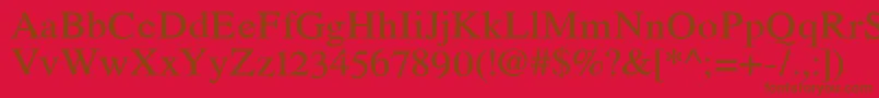 RomandeadfstdDemibold Font – Brown Fonts on Red Background