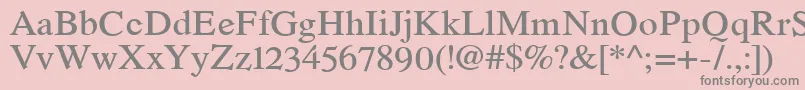 RomandeadfstdDemibold Font – Gray Fonts on Pink Background