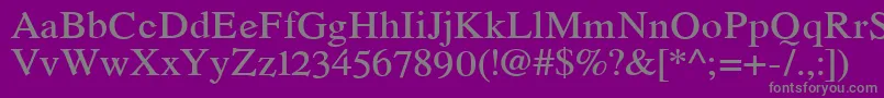RomandeadfstdDemibold Font – Gray Fonts on Purple Background