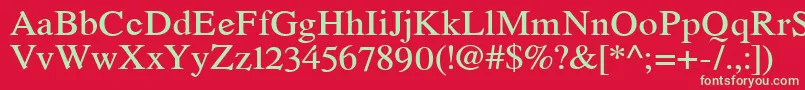 RomandeadfstdDemibold Font – Green Fonts on Red Background