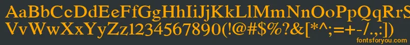 RomandeadfstdDemibold Font – Orange Fonts on Black Background
