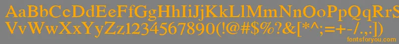 RomandeadfstdDemibold Font – Orange Fonts on Gray Background