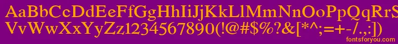 RomandeadfstdDemibold Font – Orange Fonts on Purple Background