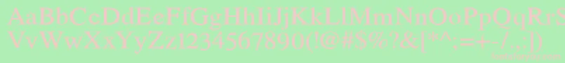 RomandeadfstdDemibold Font – Pink Fonts on Green Background