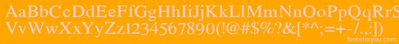 RomandeadfstdDemibold Font – Pink Fonts on Orange Background